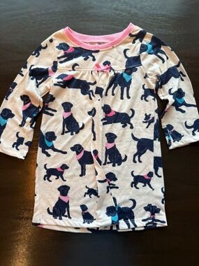 Hatley Little Blue House Black Labrador Girls Nightgown, Size 2T